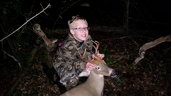 Nicholas Cutts waited four minutes to record his first bow kill.