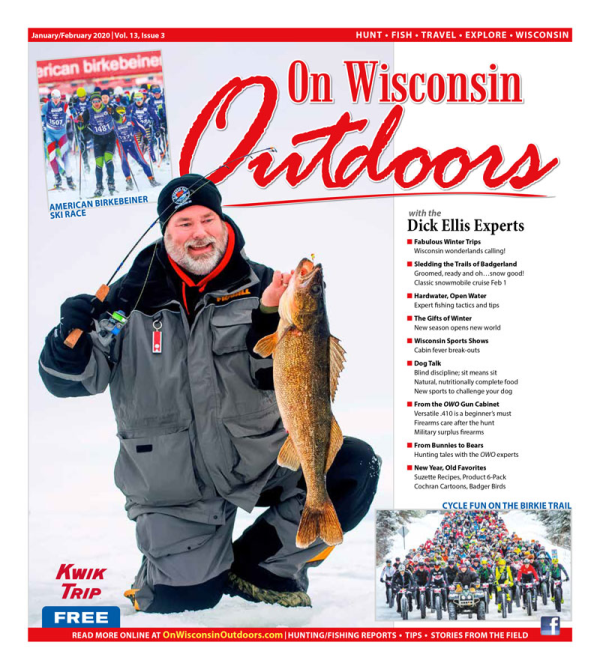 Online versions of On Wisconsin Outdoors with the Dick Ellis Experts  newspaper for Wisconsin Hunting, Fishing and Outdoor Sporting Activities