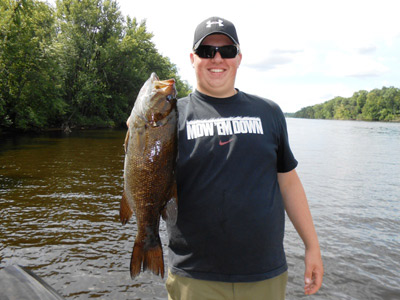 Michael Schultz with a nice smallmouth bass
