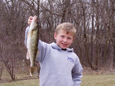 Nathan Duwe with a nice walleye