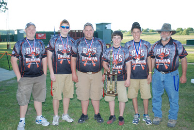 The Burlington Demons swept all three high school team categories at the Waukesha Gun Club last week