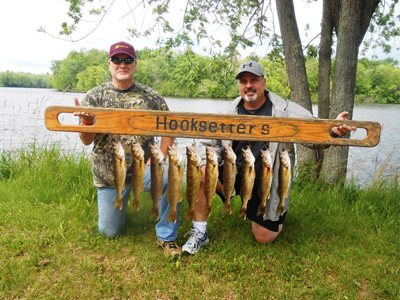 Mark and Phil with their limit of walleyes
