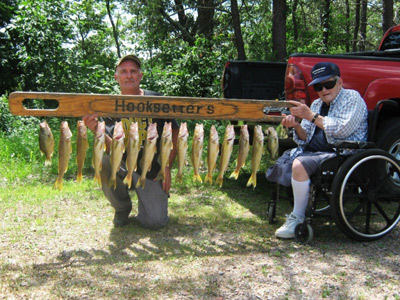 Dave and Dennis Johnson with a nice catch of walleyes and crappies