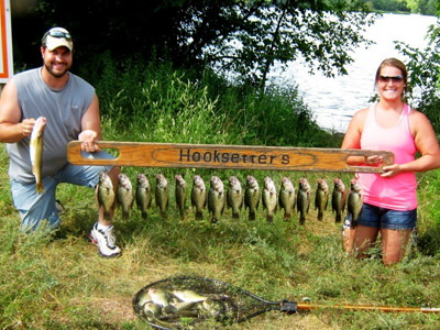 James and Stephanie with a nice limit of crappies and a bonus walleye