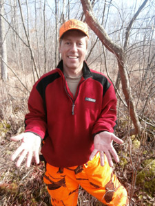 Clean hands after swamp moss.