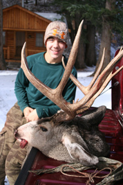 Spencer Carson, 16 with buck 