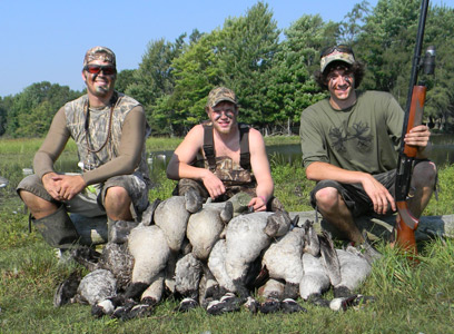 Wheat fields seem to provide the most potential for early season goose hunting.
