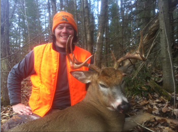 Joe Ellis with his 11 point buck.