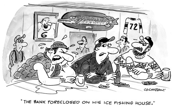 Bruce Cochran Cartoon - Ice Fishing