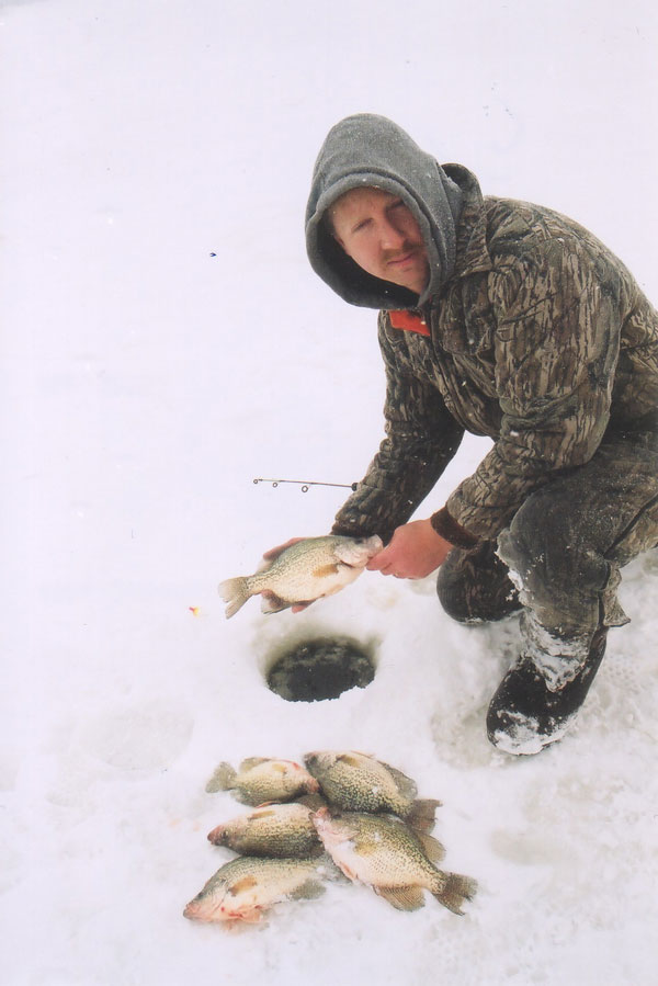 Phil Schweik ice fishing