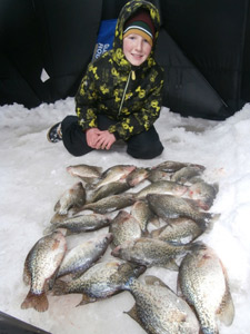 Ice fishing in central wisconsin