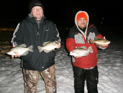 ice fishing crappies