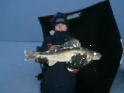 Early ice walleye