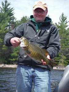Craig Sobieski caught this 19” smallmouth bass in Oneida County Craig Sobieski