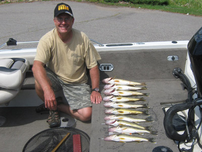 Terry Woldvogel with our 2 man limit of walleyes