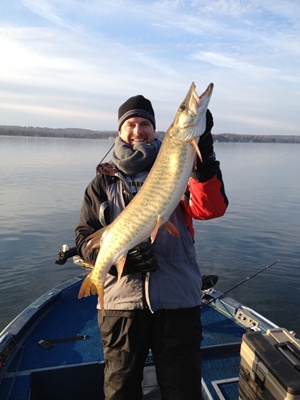 Matt Selor with a 47inch muskie.