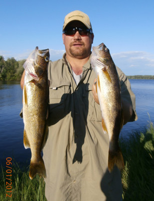 Todd Zakrzewski with a couple of keeper walleyes