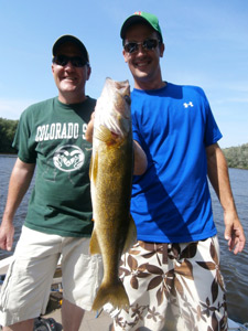 Matt Spink with a nice Wisconsin River walleye