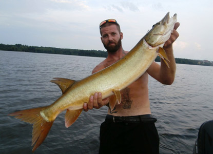 Nick Laska with a nice Wisconsin River musky