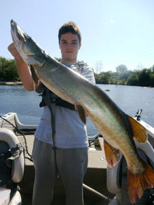 Adam Schmidt with his 1st musky.