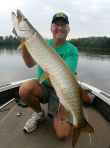 Steve Janowski with a nice musky From the World Musky Hunt