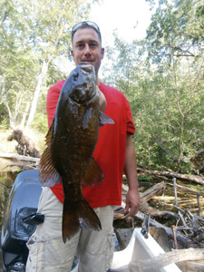 Marc Sorge with a nice smallmouth bass