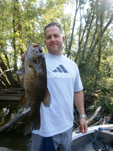 Adam with a nice smallmouth bass