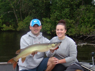 34.5" Musky caught on Lake Duroy