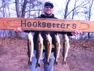 Marcus Malyuk with his limit of nice Wisconsin River walleyes