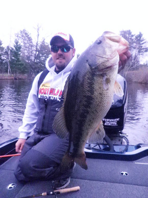 Adam Rasmussen with a nice largemouth bass