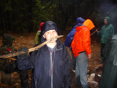 Wilderness survival dining.