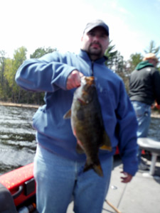 Kevin Sobieski caught this 19-1/4” smallmouth fishing in Oneida County Bass Fishing