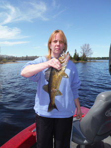 Paula Grant caught this 18-1/2 walleye Paula Fishing