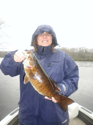 Beth Rodgers with a nice smallmouth bass